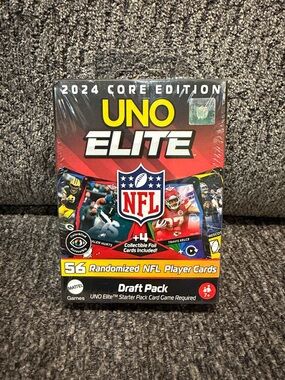 Mattel UNO Elite 2024 Core Edition NFL Draft Pack - Red, Yellow, Black